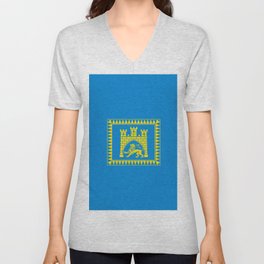 Flag of Lviv (Ukraine) V Neck T Shirt