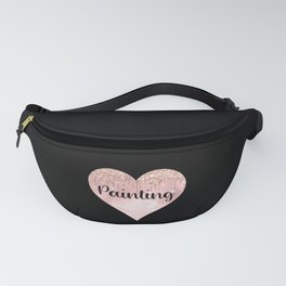 Painting hobby in glitter heart Fanny Pack