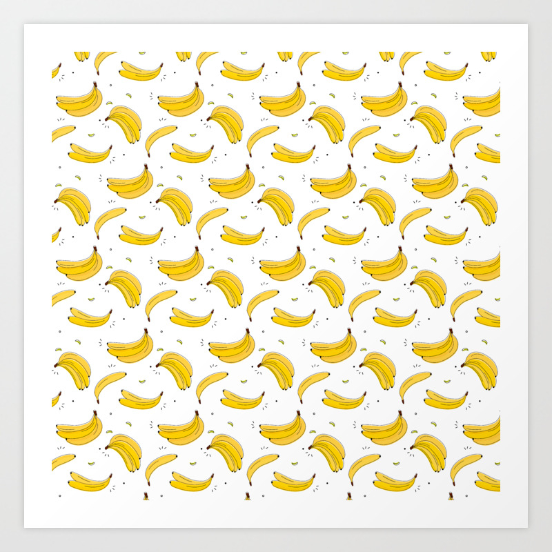 Banana print Print by Milatoo | Society6