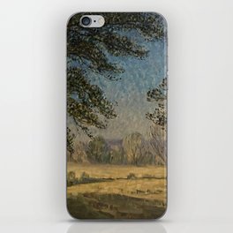 Synphonie blue; Symphony blue forest impressionism nature landscape painting by Edouard Chappel  iPhone Skin