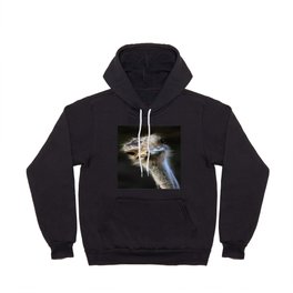 Ostrich Head Hoody | Animal, Funny, Painting, Black and White 