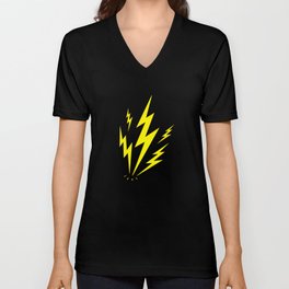 Electric Lighting Bolts V Neck T Shirt