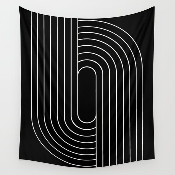 Oval Lines Abstract XIII Wall Tapestry