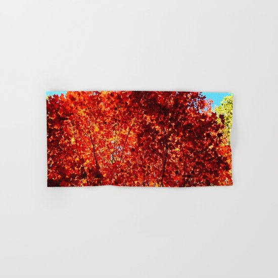 Red Maple Explosion Hand & Bath Towel