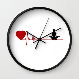 Yoga Buddha Heart Rate Wall Clock
