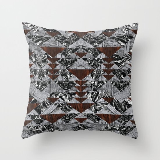 Wood Galaxy Throw Pillow