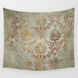 Aged Damask Texture 3 Wall Tapestry