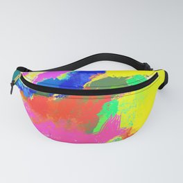 Muted Abstract Modern Clouds Fuchsia Fanny Pack