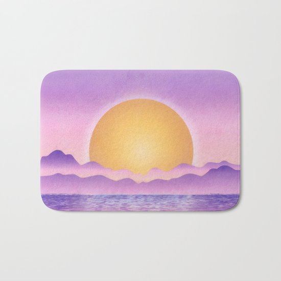 Sunset - purple variation Bath Mat