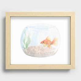 Grumpy Goldfish Recessed Framed Print