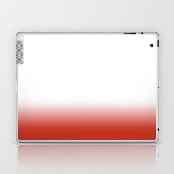 OMBRE RED WHITE  Laptop & iPad Skin