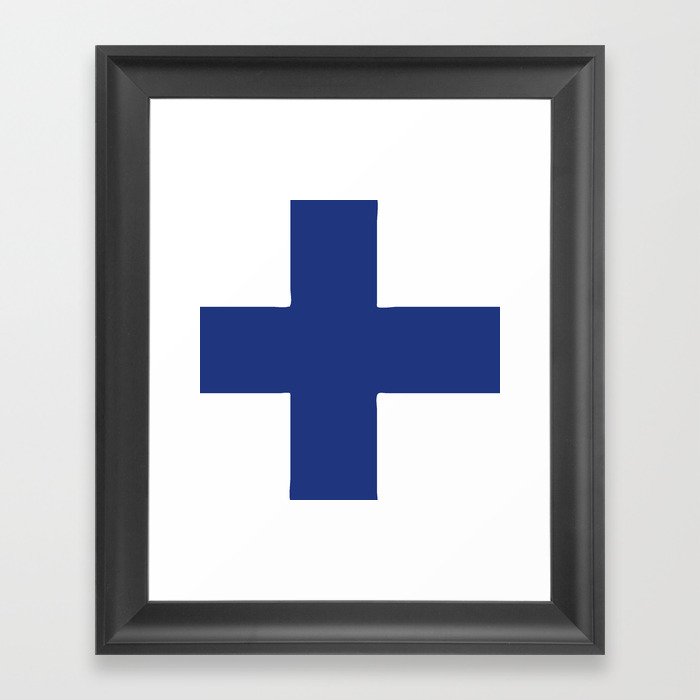 Finland flag emblem Framed Art Print