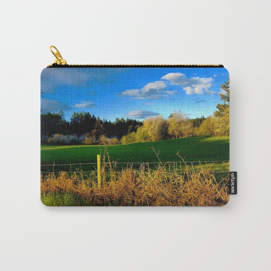 Golden Evening Light Across A Field Carry-All Pouch