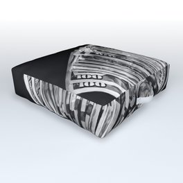 Money - Black And White Outdoor Floor Cushion