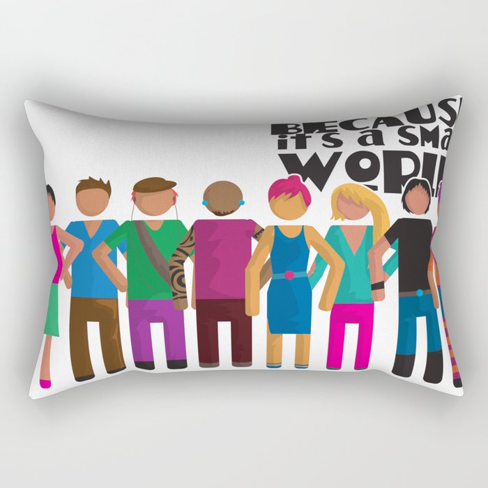 Small World Rectangular Pillow