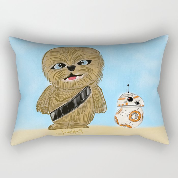 Baby Chewy And BB-8 Rectangular Pillow