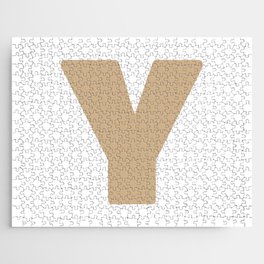Y (Tan & White Letter) Jigsaw Puzzle