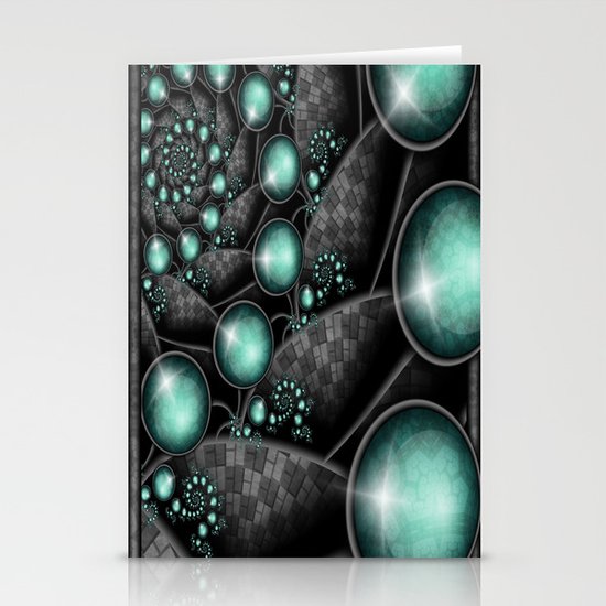 Turquoise Maze. Stationery Cards