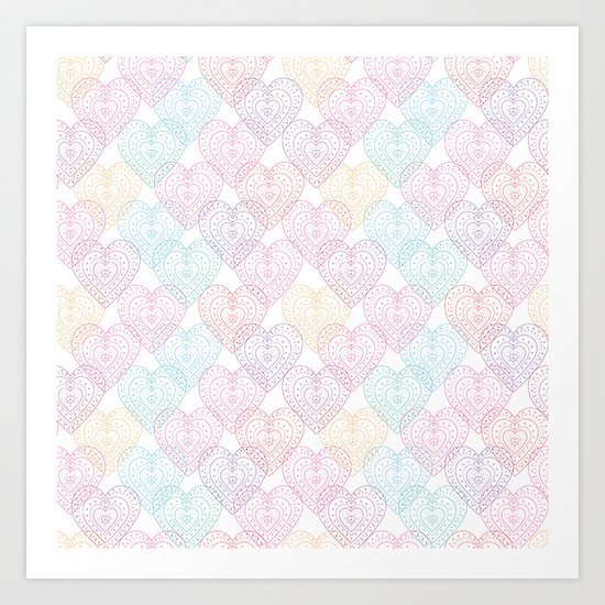 Patterns Of My Heart Art Print