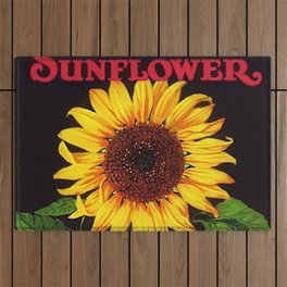 Vintage Red Orangedale Sunflower Crate Decorative Art Label Poster for kitchen or dinning room  Outdoor Rug
