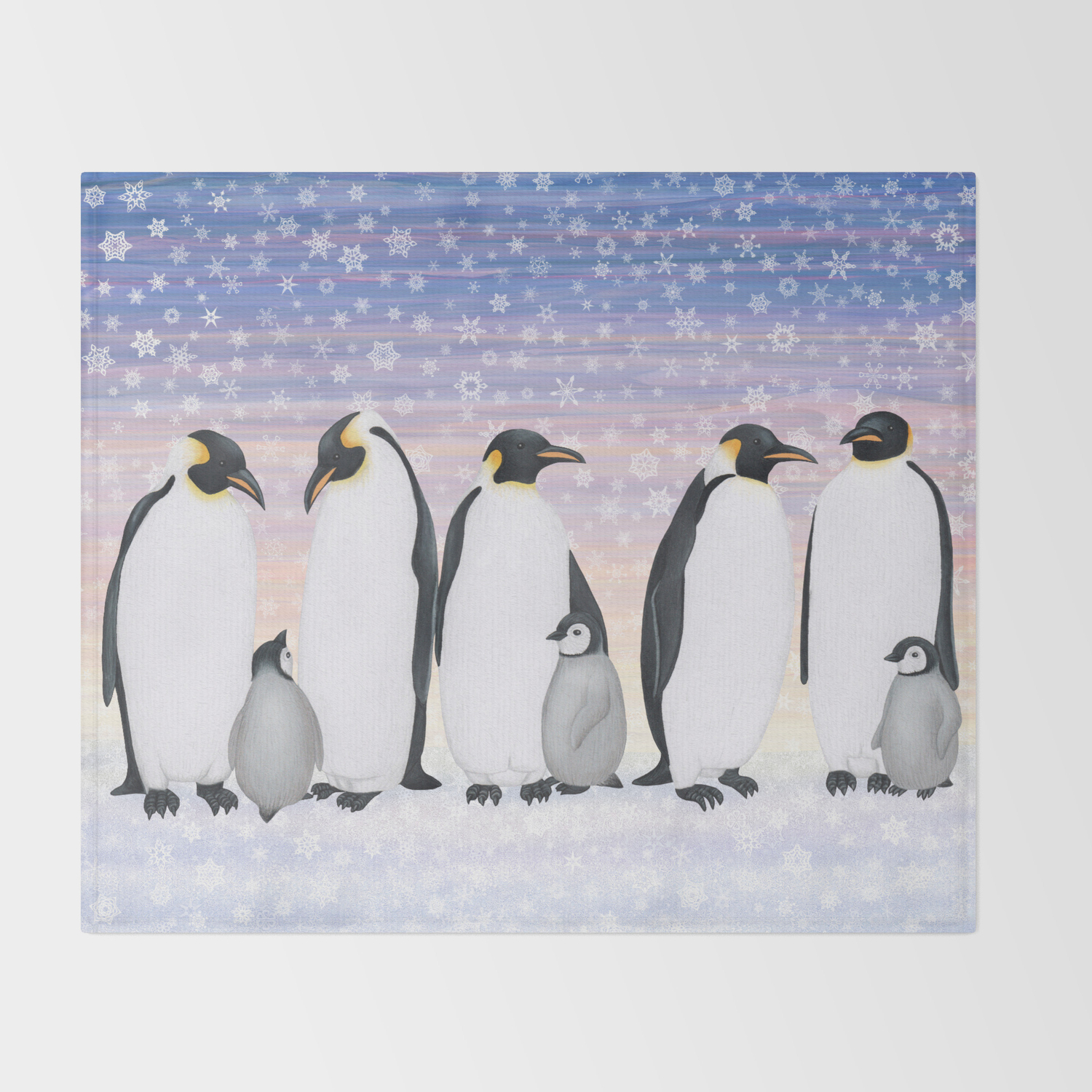 Emperor Penguin Colony Throw Blanket By Sarahknight Society6