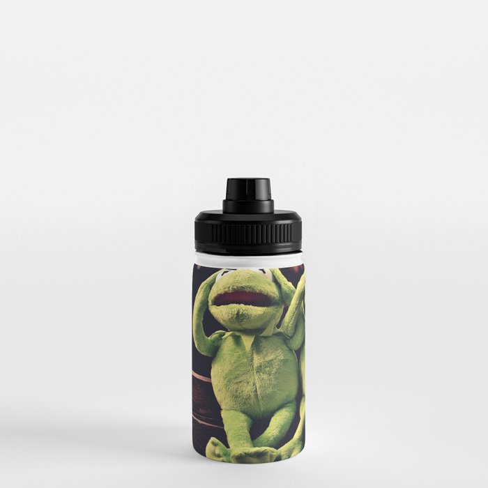 Green Frog Rainbow Water Bottle