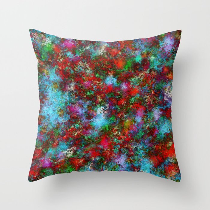 Red roses in water Throw Pillow