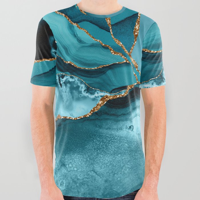 Iceberg Marble All Over Graphic Tee