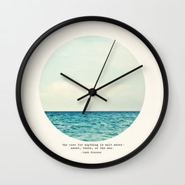 Salt Water Cure Wall Clock | Photo, Waves, Color, Circleprint, Isakdinesen, Peace, Curated, Tinacrespo, Circle, Water 