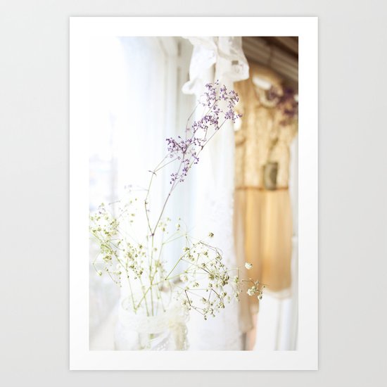 Flower and dresses Art Print