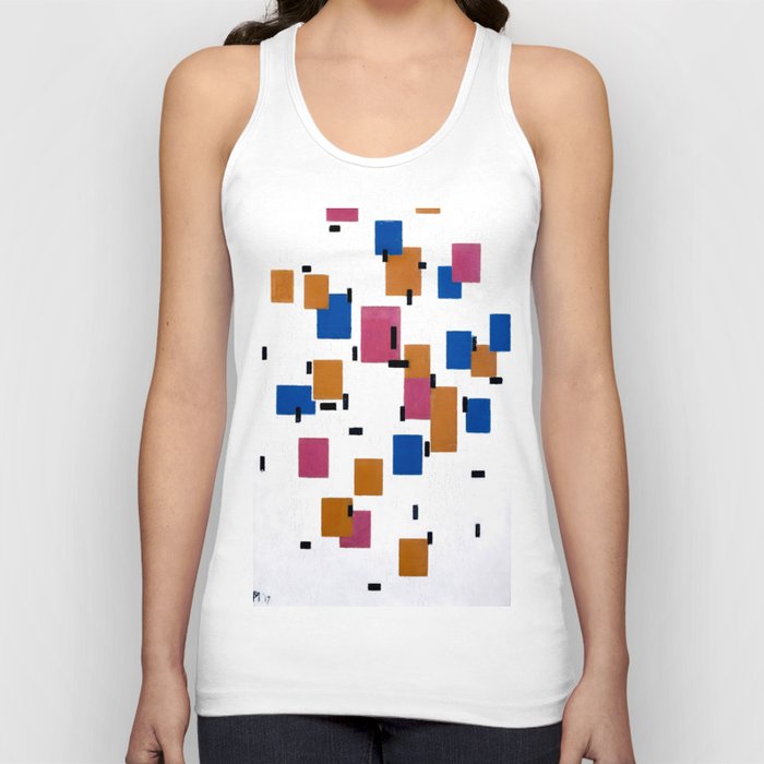 Piet Mondrian (1872-1944) - Composition in Colour A (Compositie in Kleur A) - 1917 - De Stijl (Neoplasticism) - Abstract, Geometric Abstraction - Oil on canvas - Digitally Enhanced Version - Tank Top