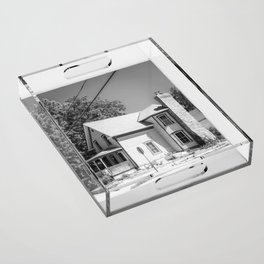 Old House Black and White Acrylic Tray