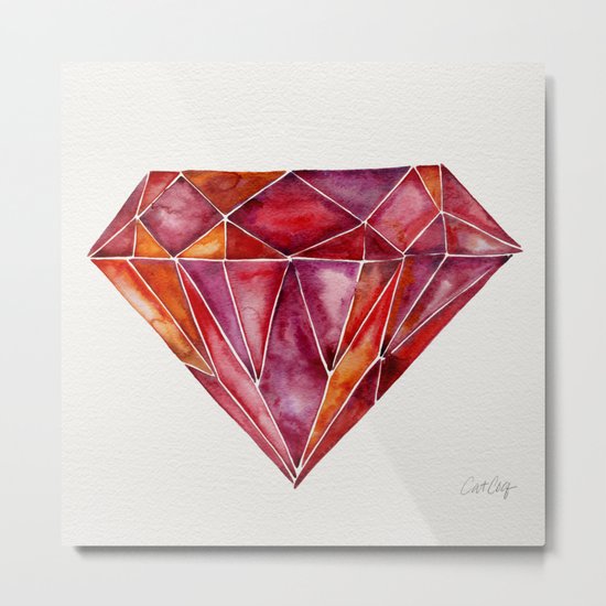 Million-Carat Ruby Metal Print