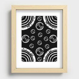 Chic Black and White Design Recessed Framed Print