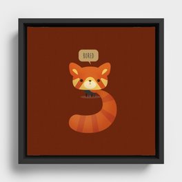 Little Furry Friends - Red Panda Framed Canvas