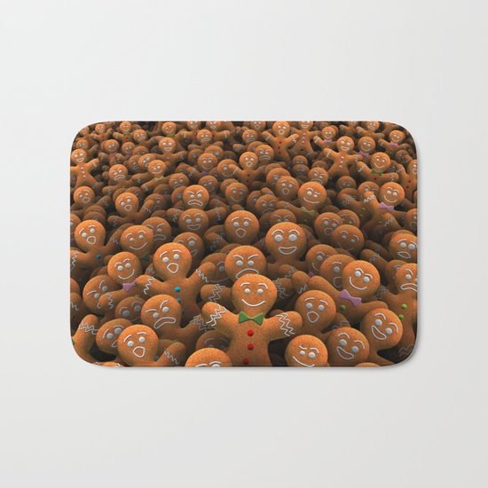 Gingerbread army Bath Mat