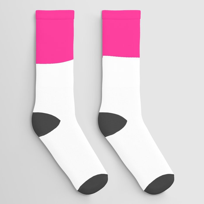 5 (Dark Pink & White Number) Socks