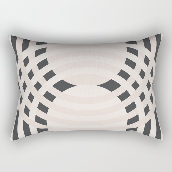 Arches Composition in Minimalist Monochrome Neutrals Rectangular Pillow