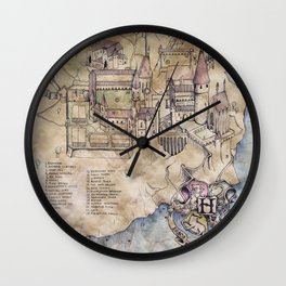 Hogwarts Map Wall Clock