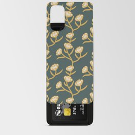 Modern Floral Camellia Vine Pattern All Green Fantasy Android Card Case