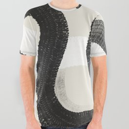 Black & White Abstract Lines #3 All Over Graphic Tee