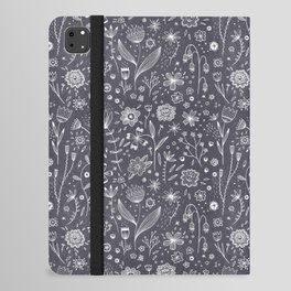 Chalkboard Flowers iPad Folio Case
