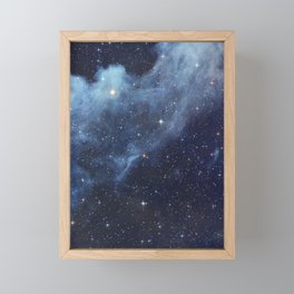 blue night sky Framed Mini Art Print
