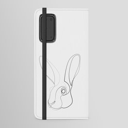 Jackrabbit - one line art Android Wallet Case