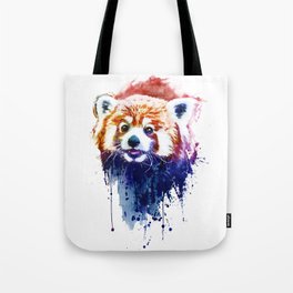 A Cute Red Panda Tote Bag | Splashes, Redpanda, Painting, Splatters, Portrait, Face, Cute, Wildanimals, Animalart, Head 