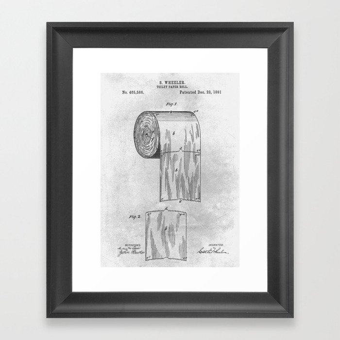 Toilet paper roll Framed Art Print