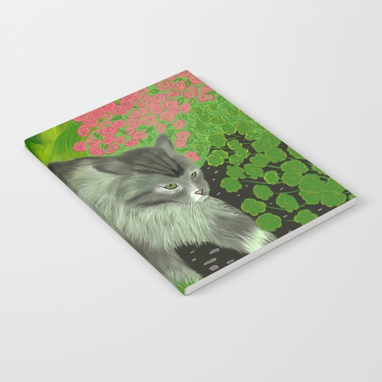 Cat In The Garden Notebook