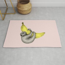 Bananas about you - pink Rug