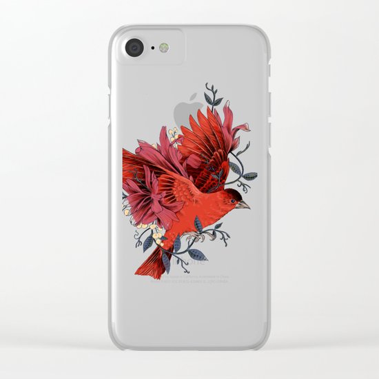 Blooming Bird Clear iPhone Case