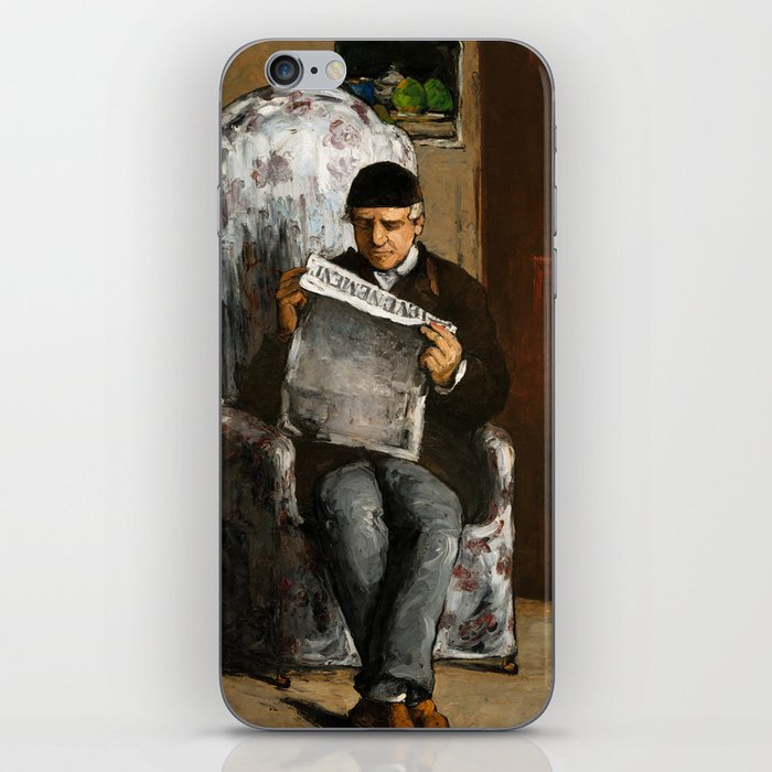 The Artist's Father, Reading L'Evenement, 1866 by Paul Cezanne iPhone Skin